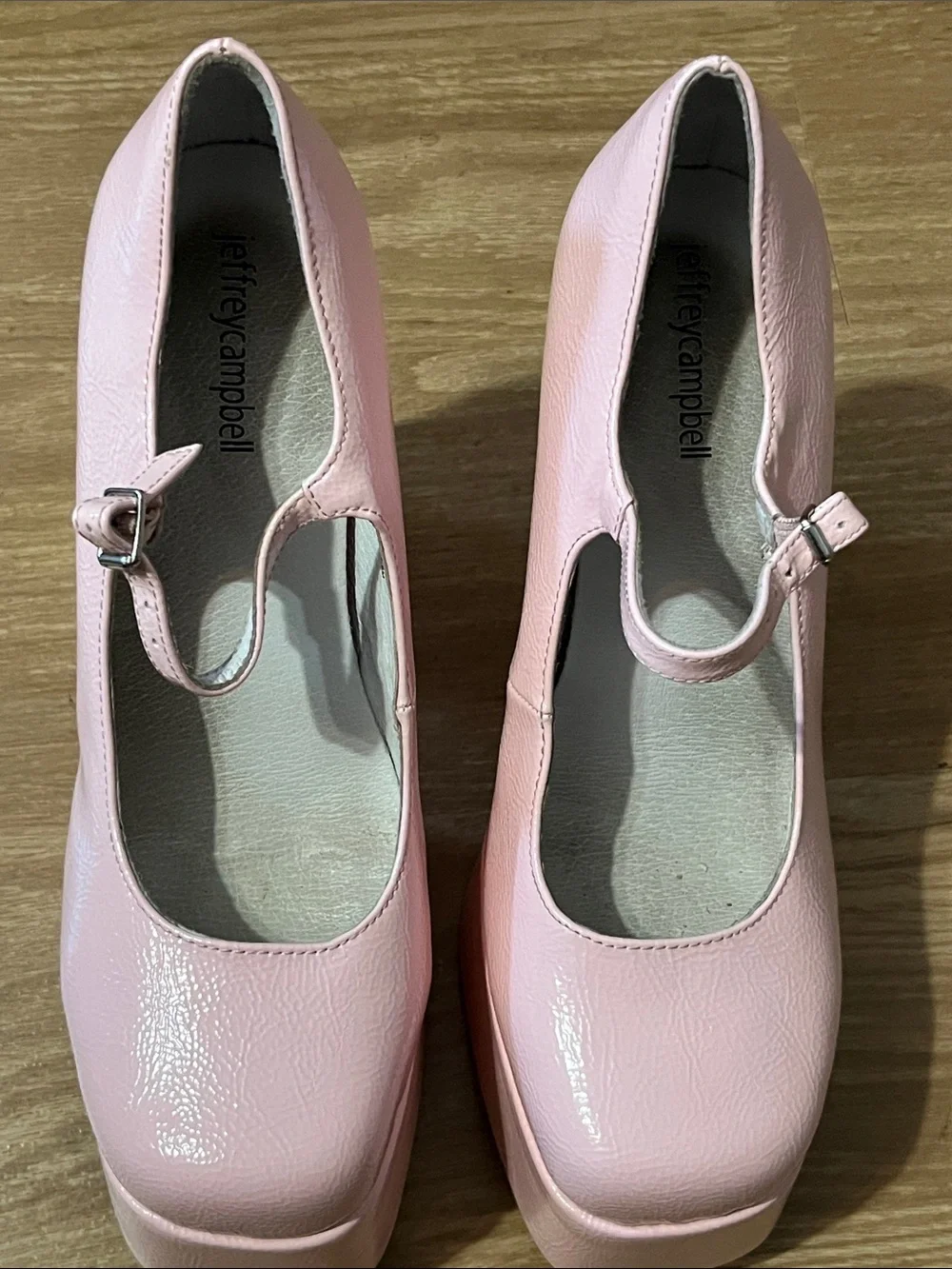 Jeffrey Campbell Light Pink Platform Mary Jane Pumps